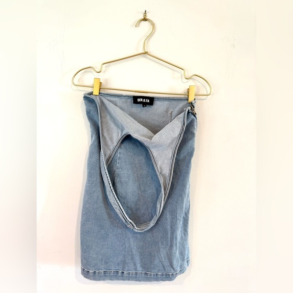 Ser.o.ya Denim Halter Dress Size Small Hugo Dress - Picture 7 of 12